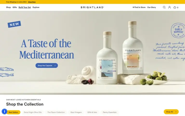 Brightland 网站首页封面