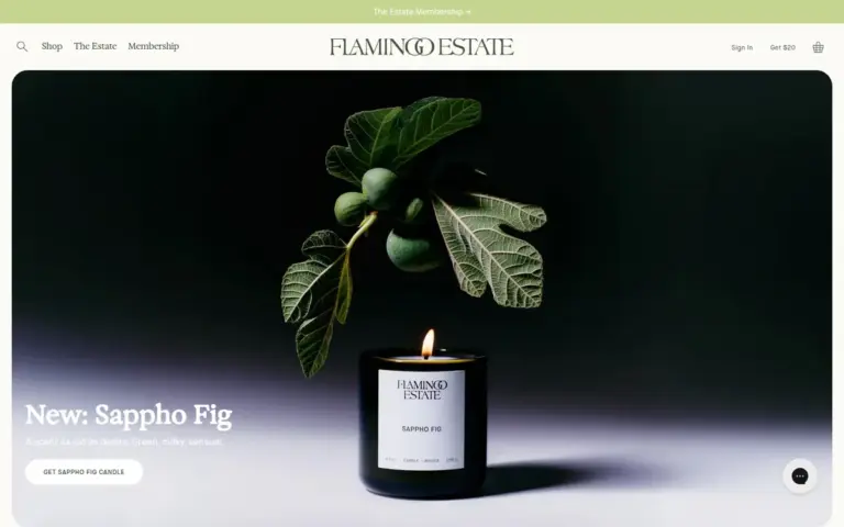 Flamingo Estate 网站首页封面