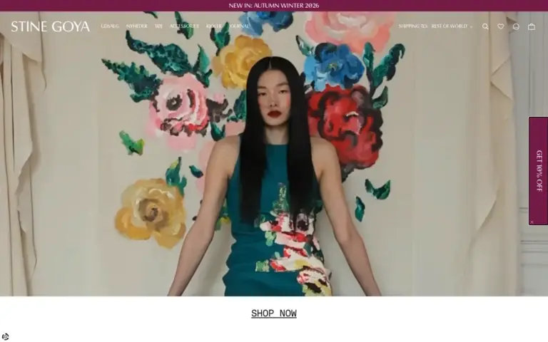Stine Goya 网站首页封面