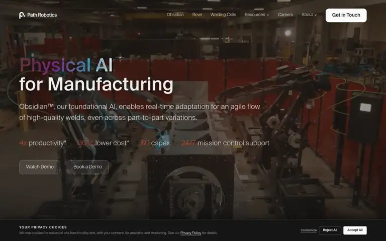 Path Robotics 网站首页封面
