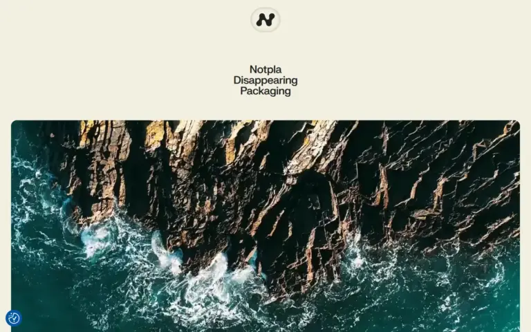 Notpla 网站首页封面