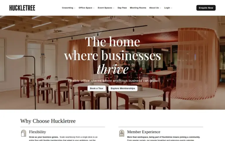 Huckletree 网站首页