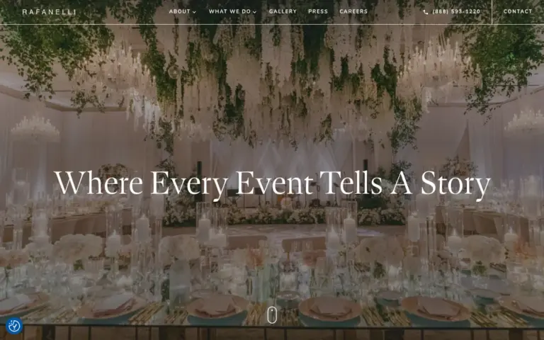 Rafanelli Events 网站首页
