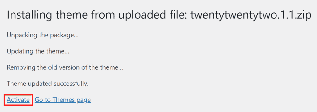 WordPress 主题管理截图