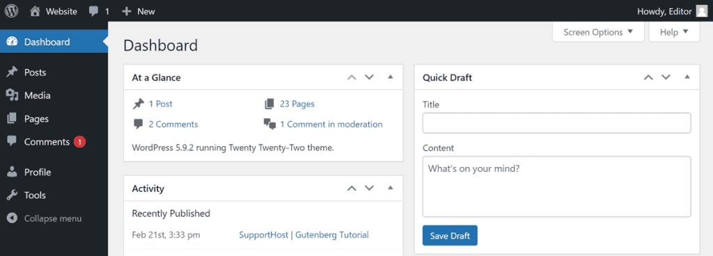 WordPress 用户权限管理界面