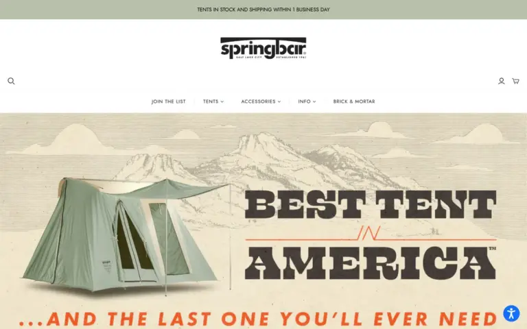 Springbar 网站首页封面