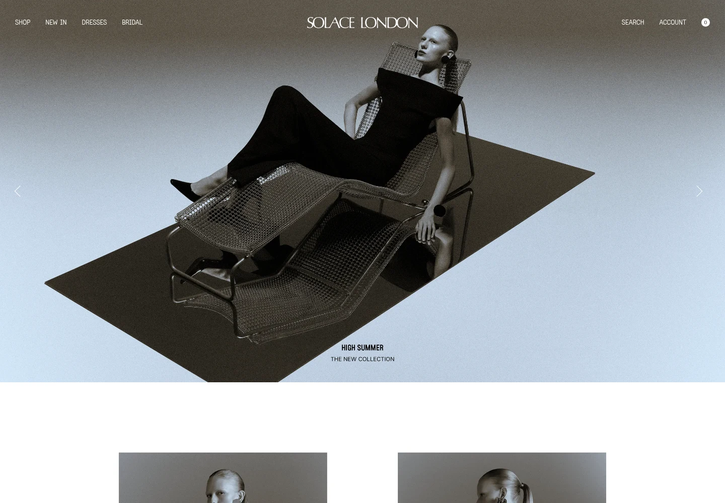 Solace London 网站首页